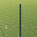 Fence with Post Green 1 x 100 m Steel and PVC