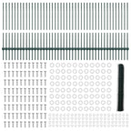 Fence with Post Green 1 x 100 m Steel and PVC