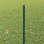 Fence with Post Green 1 x 100 m Steel and PVC