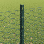 Fence with Post Green 1.2 x 100 m Steel and PVC