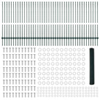 Fence with Post Green 1.2 x 100 m Steel and PVC