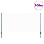 Fence with Post Green 1.2 x 100 m Steel and PVC