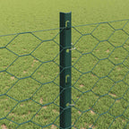Fence with Post Green 1.2 x 100 m Steel and PVC