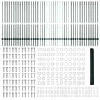 Fence with Post Green 1.4 x 100 m Steel and PVC
