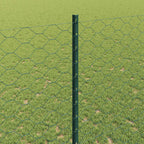 Fence with Post Green 1.4 x 100 m Steel and PVC