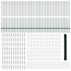 Fence with Post Green 1.6 x 100 m Steel and PVC