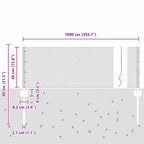 Fence with Post Grey 0.4 x 10 m Steel and PVC