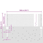 Fence with Post Grey 0.4 x 10 m Steel and PVC