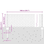 Fence with Post Grey 0.4 x 10 m Steel and PVC