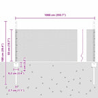 Fence with Post Grey 0.5 x 10 m Steel and PVC