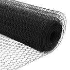 Fence with Post Grey 0.5 x 10 m Steel and PVC