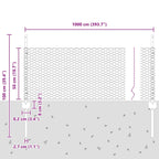 Fence with Post Grey 0.5 x 10 m Steel and PVC