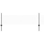 Fence with Post Grey 0.5 x 10 m Steel and PVC