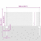 Fence with Post Grey 0.5 x 10 m Steel and PVC