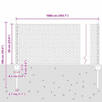 Fence with Post Grey 0.6 x 10 m Steel and PVC