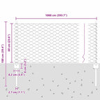 Fence with Post Grey 0.6 x 10 m Steel and PVC