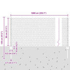 Fence with Post Grey 0.8 x 10 m Steel and PVC