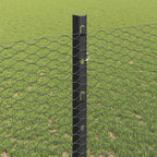 Fence with Post Grey 1.2 x 10 m Steel and PVC