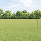 Fence with Post Grey 1.2 x 10 m Steel and PVC