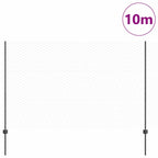 Fence with Post Grey 1.5 x 10 m Steel and PVC