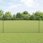 Fence with Post Grey 1.6 x 10 m Steel and PVC
