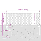 Fence with Post Silver 0.4 x 100 m Steel