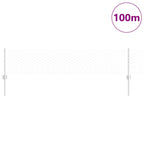 Fence with Post Silver 0.4 x 100 m Steel