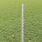 Fence with Post Silver 0.5 x 100 m Steel