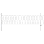 Fence with Post Silver 0.5 x 100 m Steel