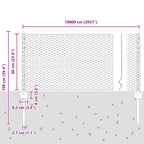 Fence with Post Silver 0.6 x 100 m Steel