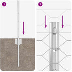 Fence with Post Silver 0.6 x 100 m Steel