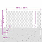 Fence with Post Silver 0.8 x 100 m Steel