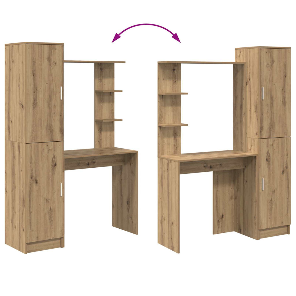 Desk 2 pcs Artisan Oak