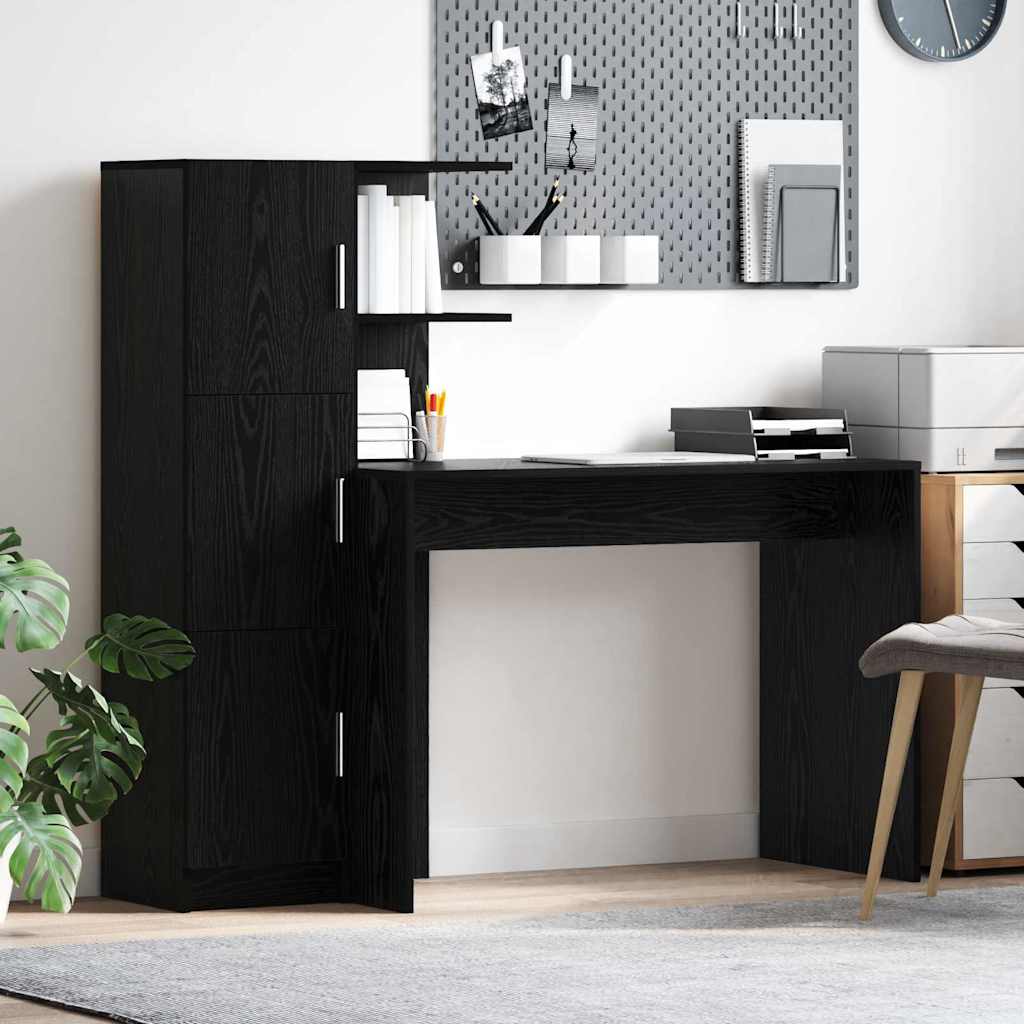Desk 2 pcs Black Oak