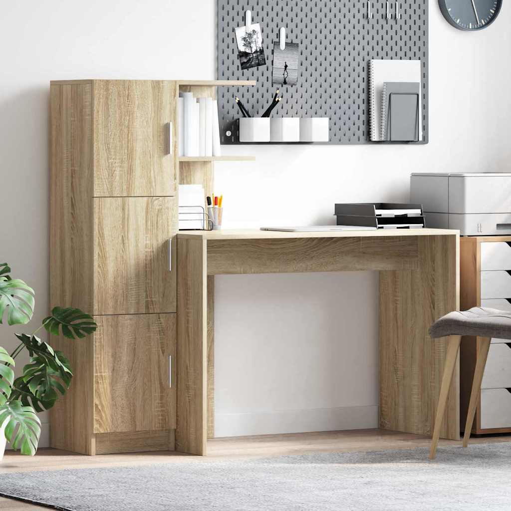 Desk 2 pcs Sonoma Oak