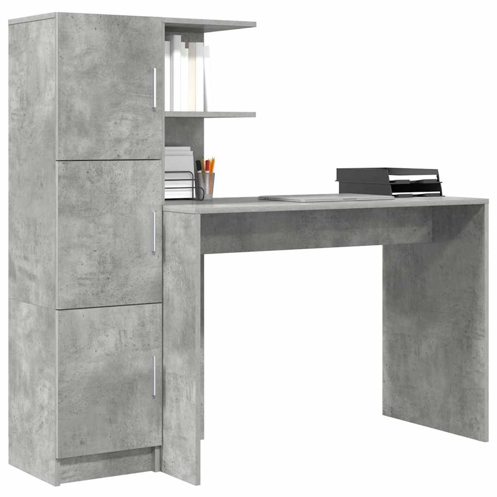 Desk 2 pcs Concrete Grey
