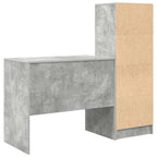Desk with Drawer 2 pcs Concrete Grey