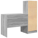 Desk with Drawer 2 pcs Grey Sonoma