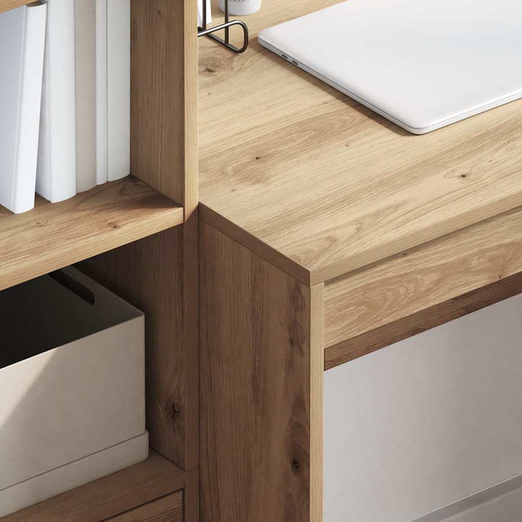 Desk with Drawer 2 pcs Artisan Oak