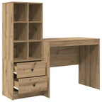 Desk with Drawer 2 pcs Artisan Oak