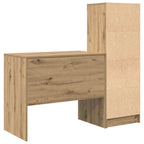 Desk with Drawer 2 pcs Artisan Oak