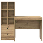Desk with Drawer 2 pcs Artisan Oak