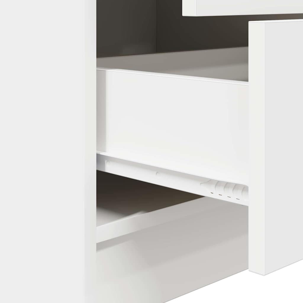 Desk with Drawer 2 pcs White