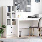 Desk with Drawer 2 pcs White
