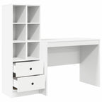 Desk with Drawer 2 pcs White