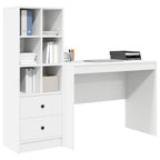 Desk with Drawer 2 pcs White