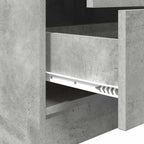 Desk with Drawer 2 pcs Concrete Grey
