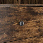 Desk with Drawer 2 pcs Smoked Oak