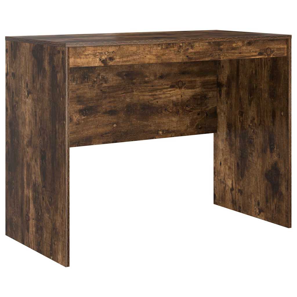 Desk with Drawer 2 pcs Smoked Oak