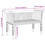 Bench Brown 127.5 x 52 x 80 cm Solid Teak wood